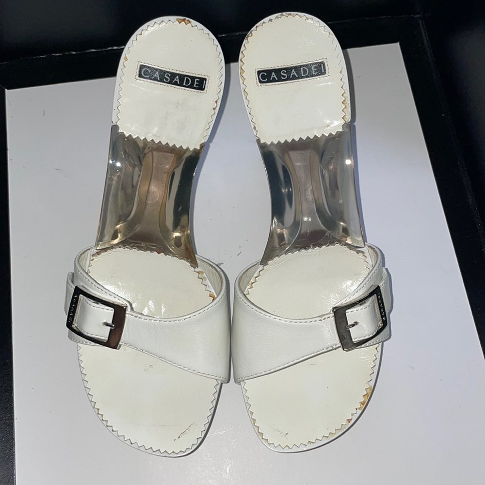 Casadei wedges with acrylic detail